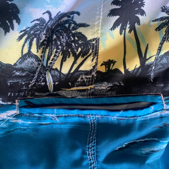 NWT XL swim trunks by burnside, w/side zipper and lining. Microfiber feel. - Picture 3 of 3